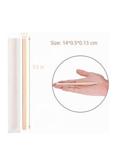 Generic Wooden Coffee Stirrer Individually Wrapped Disposable Coffee Beverage Tea Stirrer Eco-Friendly Round End Wood Sticks (240 Pieces)  - Image 5
