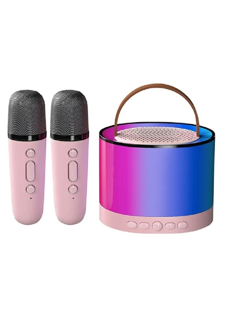 K52 Dual Microphone Karaoke Bluetooth Speaker, Wireless, Portable, RGB Light, 3-in-1 Functionality, Professional Sound, Lightweight - Image 1