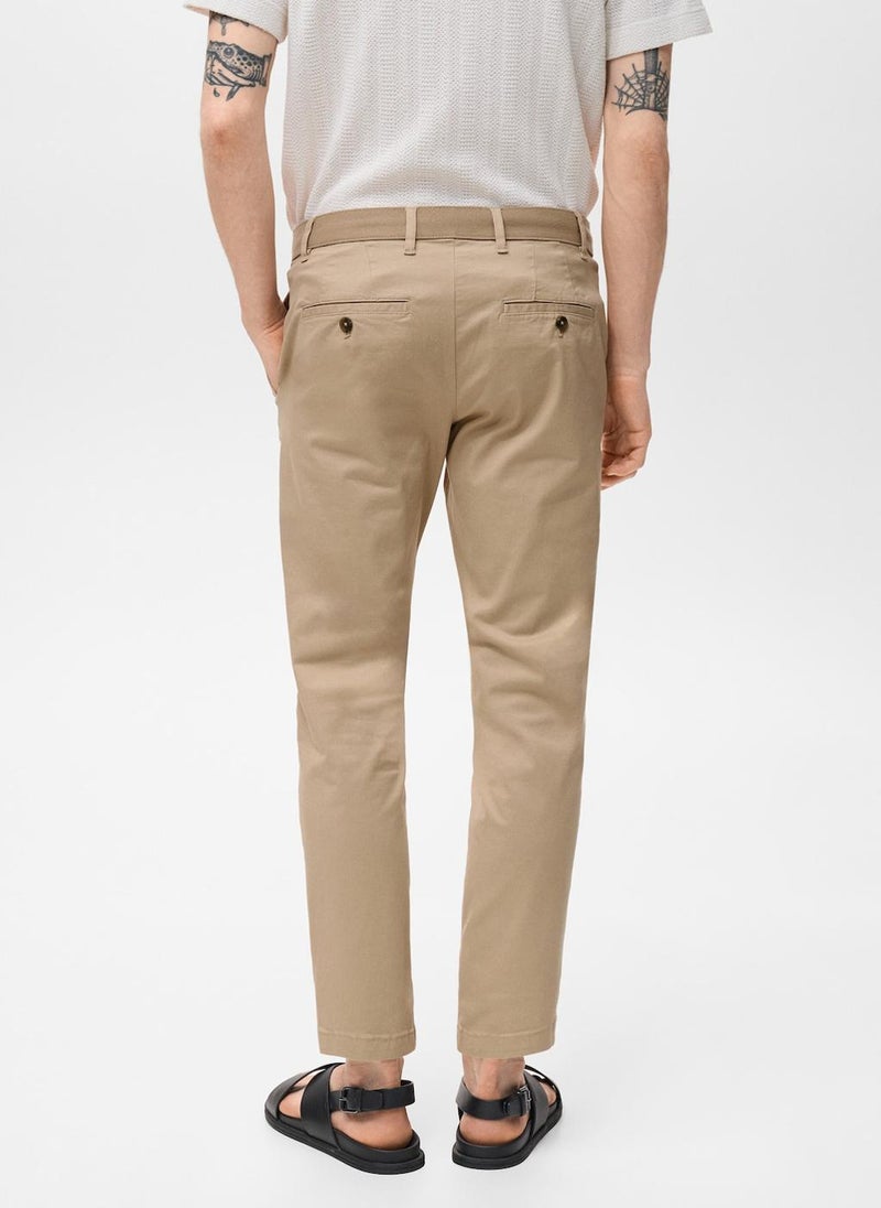 Mango Man Prato Cropped Tapered Chino trousers  - Image 2