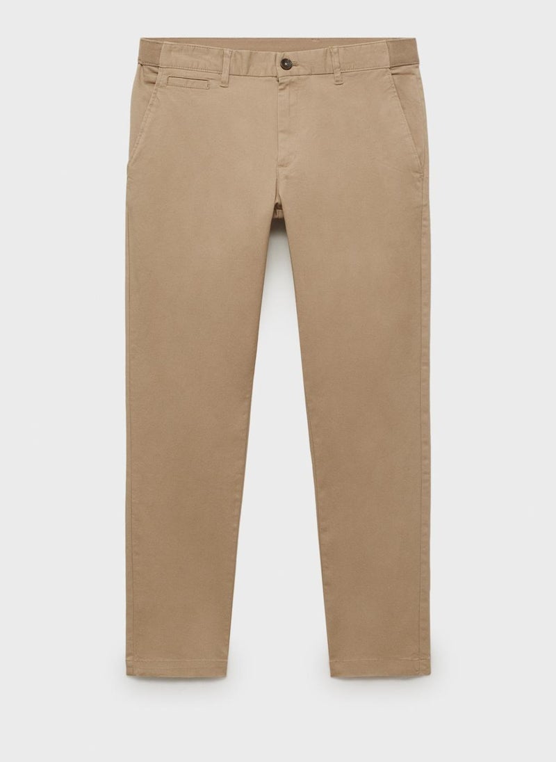Mango Man Prato Cropped Tapered Chino trousers  - Image 5