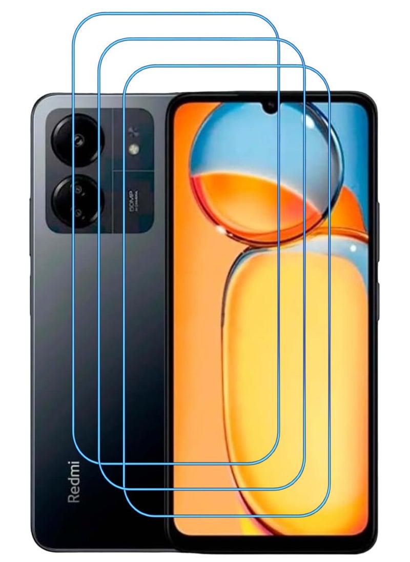ACLIX 3 Pieces Antistatic ESD Dustproof Premium Quality High Definition Clear Tempered Glass Screen Protector Designed For Xiaomi Redmi 13C - Image 1