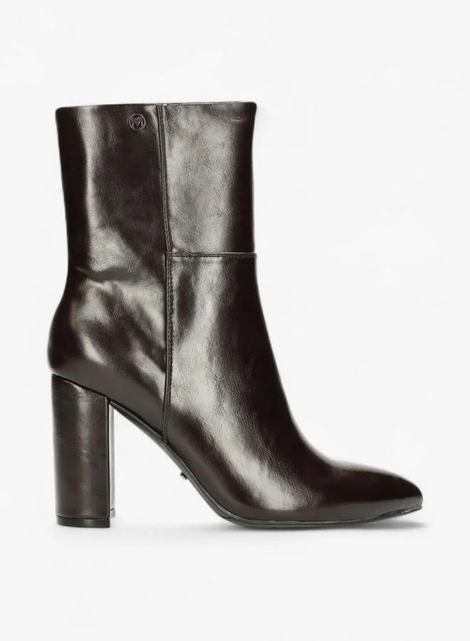 مكس بوت للكاحل بكعب سميك وسحاب