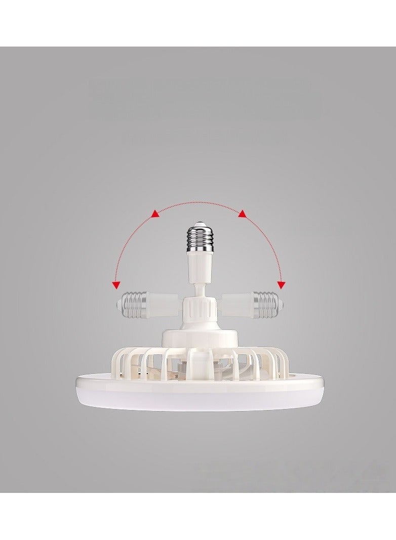 Socket Fan Light with Remote Control, 3 Colors Dimmable LED Light Bulb Fan Screw in Ceiling Fan for Bedroom, Kitchen, Storage Room, Closet, Wireless Small Ceiling Fans with Lights - Image 4
