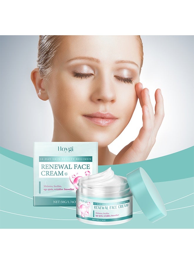 Hoygi Renewal Face Cream, Anti-Wrinkle Cream for Melasma and Freckles, Repair and Brighten Cream, Face Cream for All Skin Sypes - 50G - Image 2