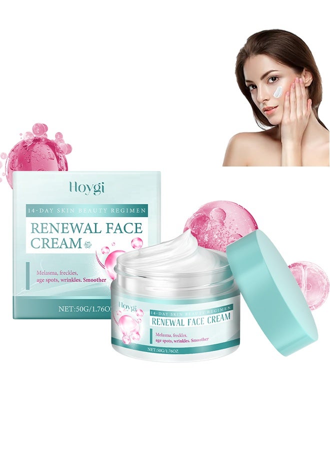Hoygi Renewal Face Cream, Anti-Wrinkle Cream for Melasma and Freckles, Repair and Brighten Cream, Face Cream for All Skin Sypes - 50G - Image 1