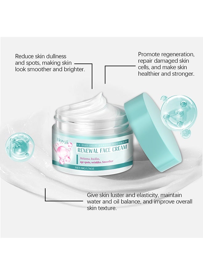 Hoygi Renewal Face Cream, Anti-Wrinkle Cream for Melasma and Freckles, Repair and Brighten Cream, Face Cream for All Skin Sypes - 50G - Image 4