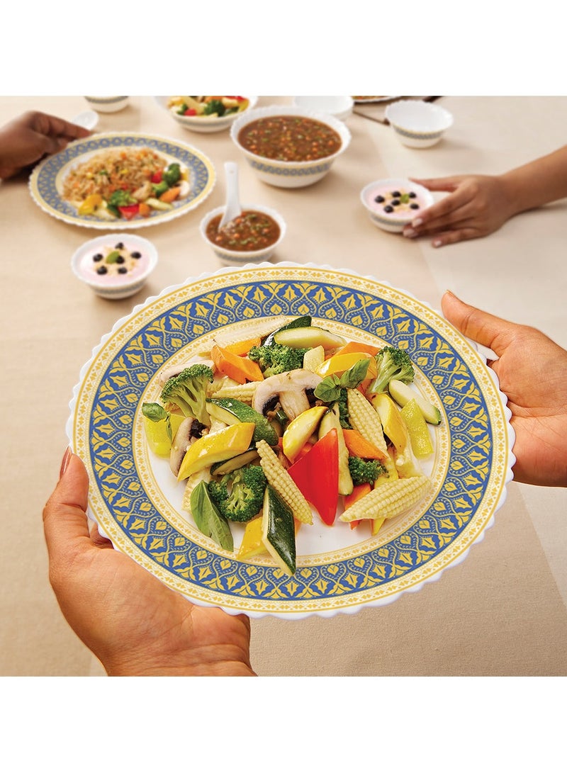 بريتيش شيف طقم عشاء أوبالوير 15 قطعة | طقم أواني طعام ريجال آمن للاستخدام في الميكروويف وغسالة الأطباق مع 4 قطع من أطباق العشاء، 4 قطع من الأطباق الجانبية، 1 قطعة من أوعية التقديم، 4 قطع من أوعية الخضار، 2 قطعة من الملاعق | مقاوم للتقطيع والخدش، أبيض - Image 3