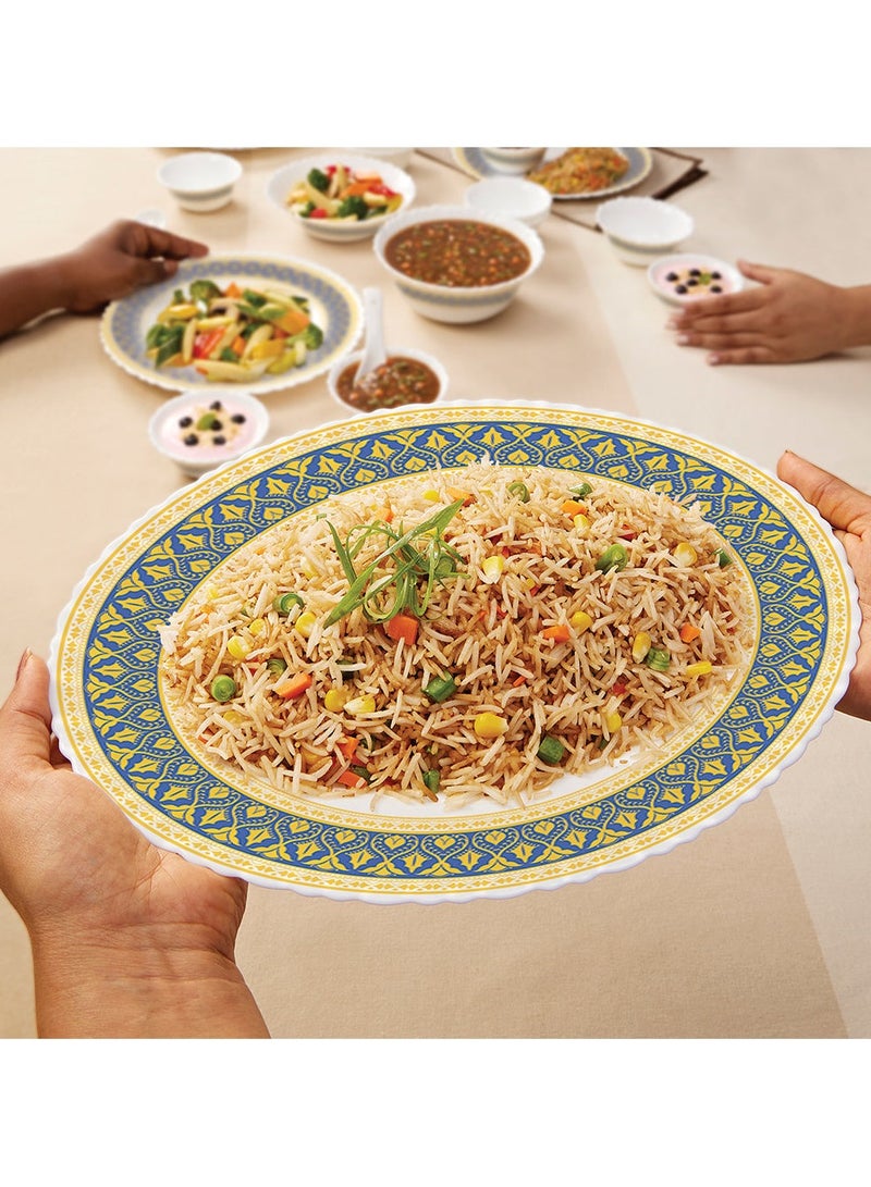 بريتيش شيف طقم عشاء أوبالوير 15 قطعة | طقم أواني طعام ريجال آمن للاستخدام في الميكروويف وغسالة الأطباق مع 4 قطع من أطباق العشاء، 4 قطع من الأطباق الجانبية، 1 قطعة من أوعية التقديم، 4 قطع من أوعية الخضار، 2 قطعة من الملاعق | مقاوم للتقطيع والخدش، أبيض - Image 4