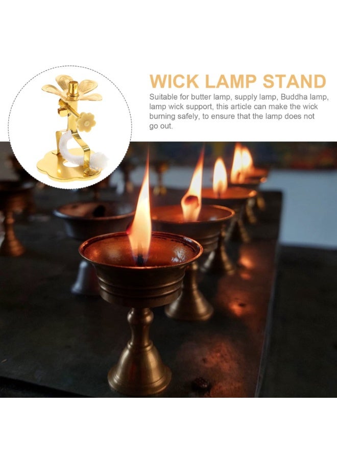 كيلا عبوتان من فتيل مصباح الزيت العائم، حامل مصباح السمن، حامل شموع، قرص فلين زيتي، حامل أعواد بخور تبتية، مناسب لتزيين رمضان والعلاج العطري، 5.5 × 4 سم / 2.2 × 1.6 بوصة - Image 2