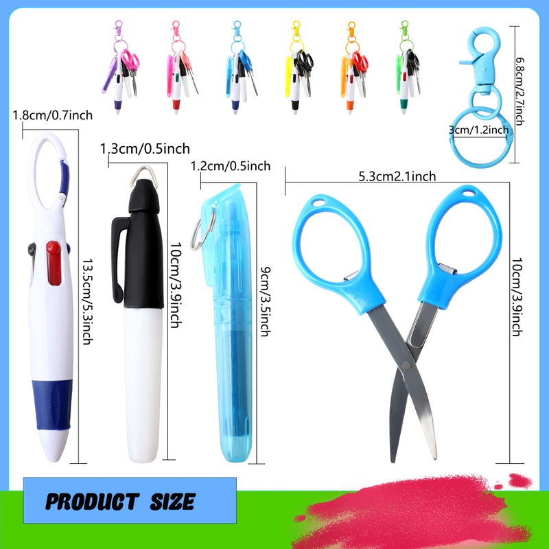 Spaluck 30 Pieces Nurse Pen Set Badge Reel Pen Tool Accessories Include Nursing Keychain Clip Set Mini Folding Stainless Safety Scissors for Nurse Doctor Day Gift - Image 3