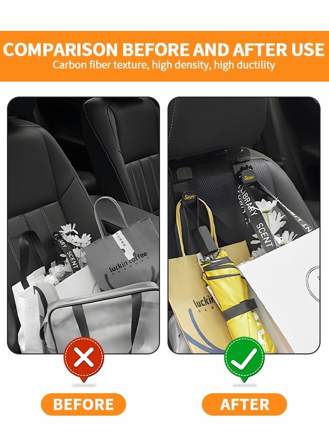 GROIC 4 Pieces Headrest Hooks for Car, Universal Multifunctional Car Back Seat Mobile Phone Holder, Hanger Bag Purse Watching Movie - Image 4