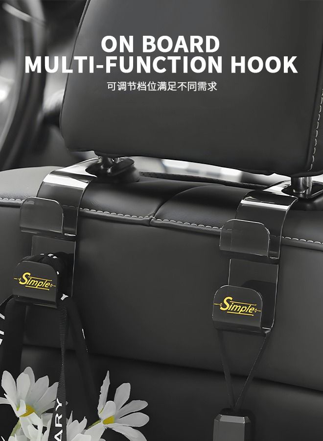 GROIC 4 Pieces Headrest Hooks for Car, Universal Multifunctional Car Back Seat Mobile Phone Holder, Hanger Bag Purse Watching Movie - Image 3