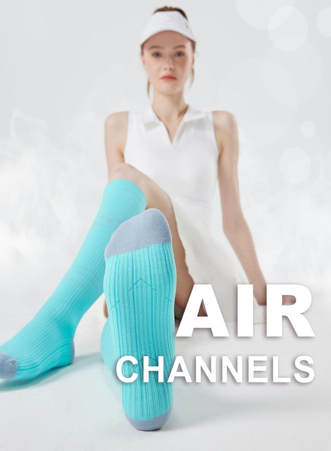 FITRELL 3 Pairs Compression Socks for Women and Men 20-30mmHg-Circulation Support Socks, Mint/Peachy/Haze Blue, L-XL - Image 3