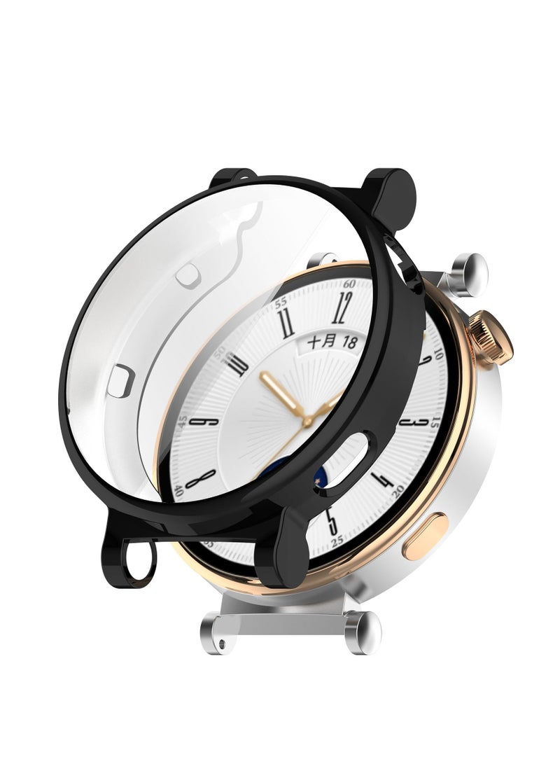 Screen Protector Case for Huawei Watch GT4 41mm Cover HD Shockproof Soft TPU Full Protection Screen Protector Case for Huawei Watch GT4 41mm Protective Case (Black) - Image 2