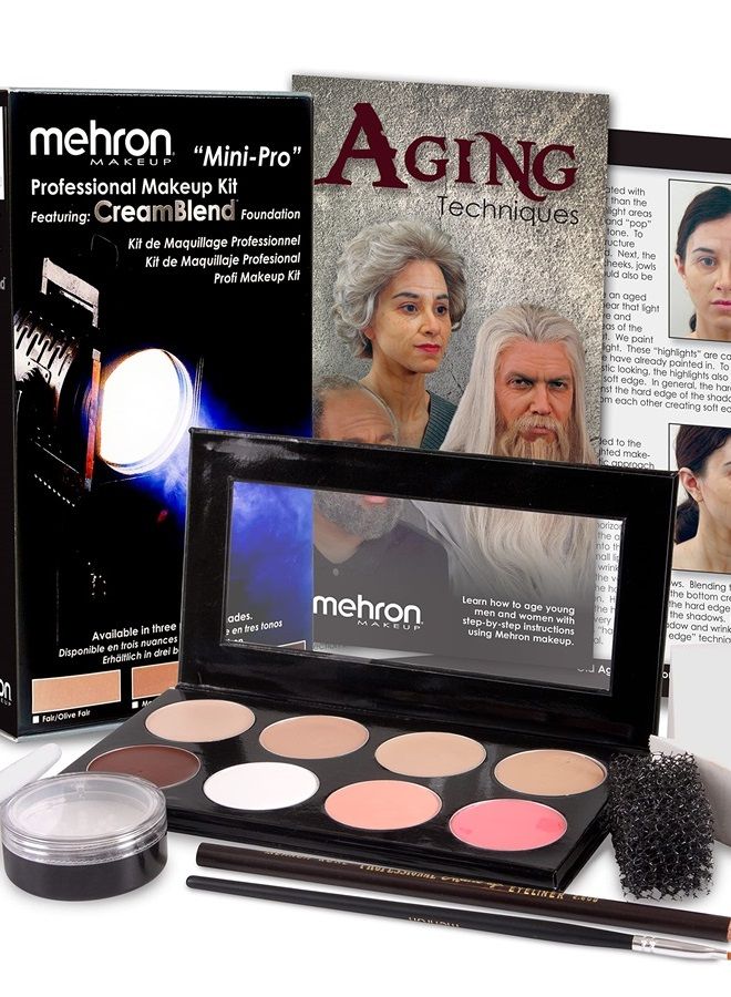 mehron Makeup Mini-Pro Student Makeup Educational Kit (Fair/Olive) - Image 2