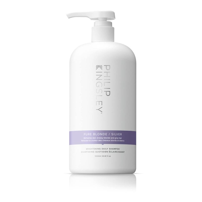 PHILIP KINGSLEY | Pure Blonde/Silver Purple Brightening Shampoo | Color Correcting Shampoo for Blonde, Silver, Grey, Platinum, Bleached, Brassy Hair | For Orange Brassiness and Yellow Tones | 33.8oz - Image 1