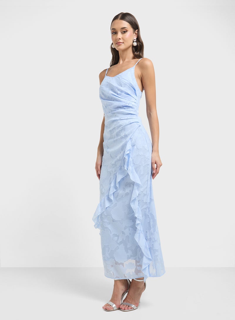 ايلا فستان كشكش بنقشة الزهور - Image 1