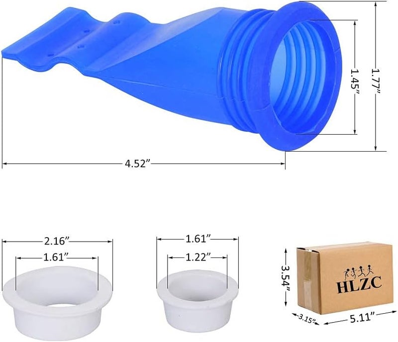 HLZC Drain Backflow Preventer, One-Way Valve, Adjustable Silicone Floor Drain Trap for Pipes and Tubes in Bathroom, Kitchen, and Toilet (Blue-4) - Image 2