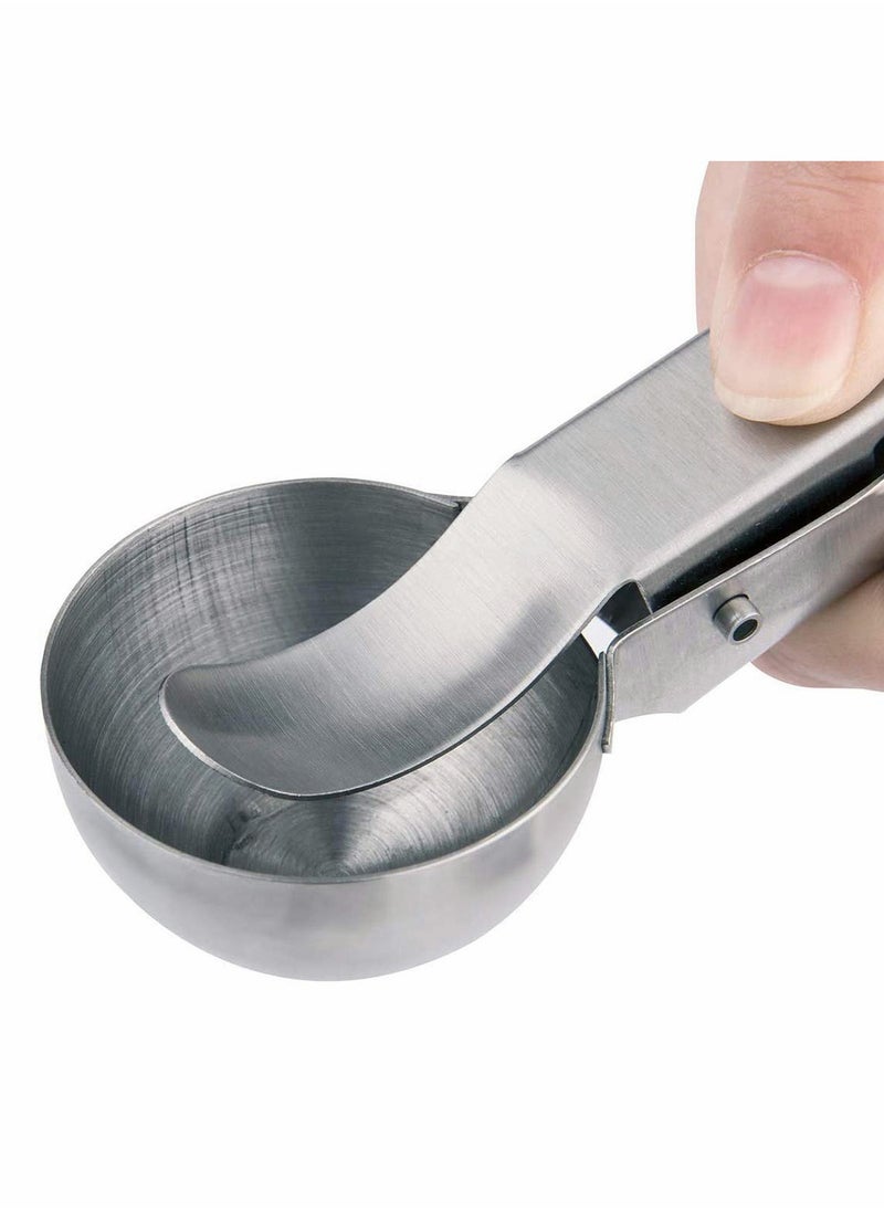 SYOSI - Ice Cream Scoop, Stainless Steel Ice Cream Spoon with Easy Trigger, Dipper, Durable & Easy to Use, Nonstick for Fruits, Water Melon, Yogurt, Cookie Dough, Jelly(Sliver) - Image 1