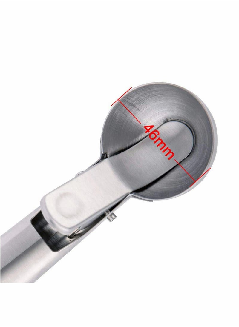 SYOSI - Ice Cream Scoop, Stainless Steel Ice Cream Spoon with Easy Trigger, Dipper, Durable & Easy to Use, Nonstick for Fruits, Water Melon, Yogurt, Cookie Dough, Jelly(Sliver) - Image 1
