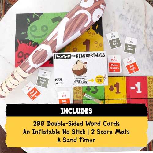Exploding Kittens Poetry for Neanderthals 2+ Players - Ages 7+ - 15 Minutes to Play - Competitive Word Guessing Game - Party Game, Family Game Night, Kid and Adult Card Game - Image 2