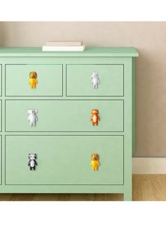 SYOSI Cute Animal Knobs, 5 Pieces Animal Drawer Pulls  Ceramic Knobs Cabinet Knobs Kids Dresser Nursery Drawer Handles Cupboard Knobs for Nursery Room Bedroom Bathroom Kitchen  - Image 3