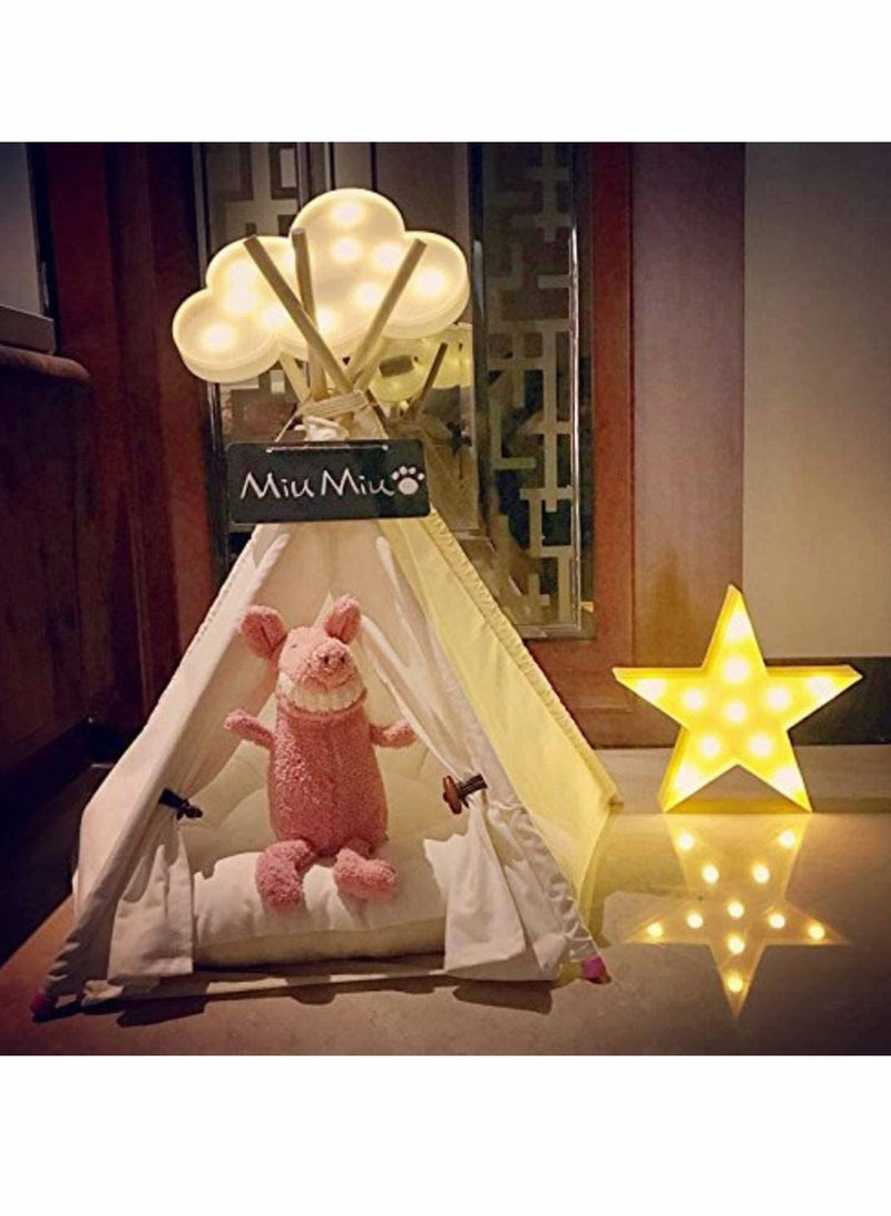 Excefore Night Light, LED  Moon Star and Cloud Shaped Marquee Decorations Sign Light Operated Table Lamp for Kids Children Bedroom Lighting Birthday Party Decor  - Image 3