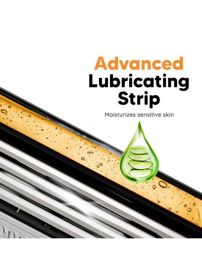 LetsShave Pro 4 Manual Razor For Men, 1 Handle + 2 Blades, 4 Blade Razor With Open Flow Architecture, Manual Hair Removal Razor, Full Body Razor With Rubber Guard - Image 3