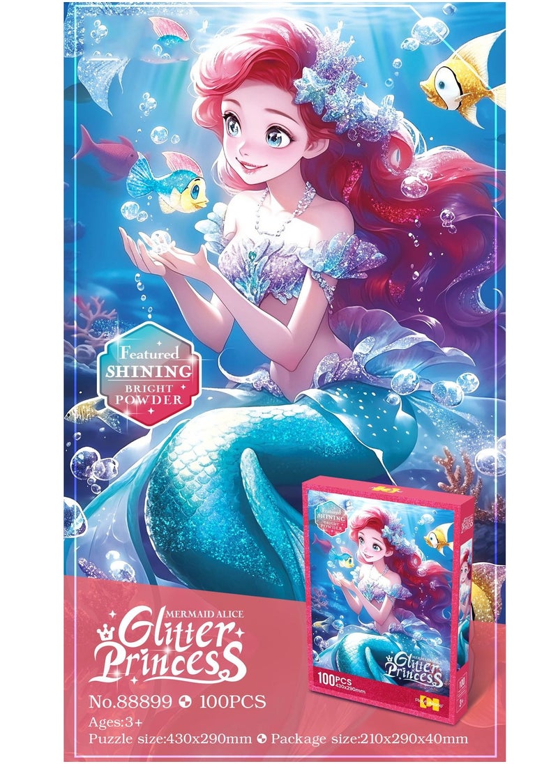 Generic 100-Piece Princess Jigsaw Puzzle - Kid Toy - Brain Games - Child Education Development Toy  - Image 1
