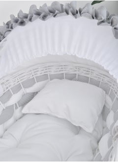 FUN MOMENT Bamboo Moses Basket with Wooden Rocking Base  - Image 4