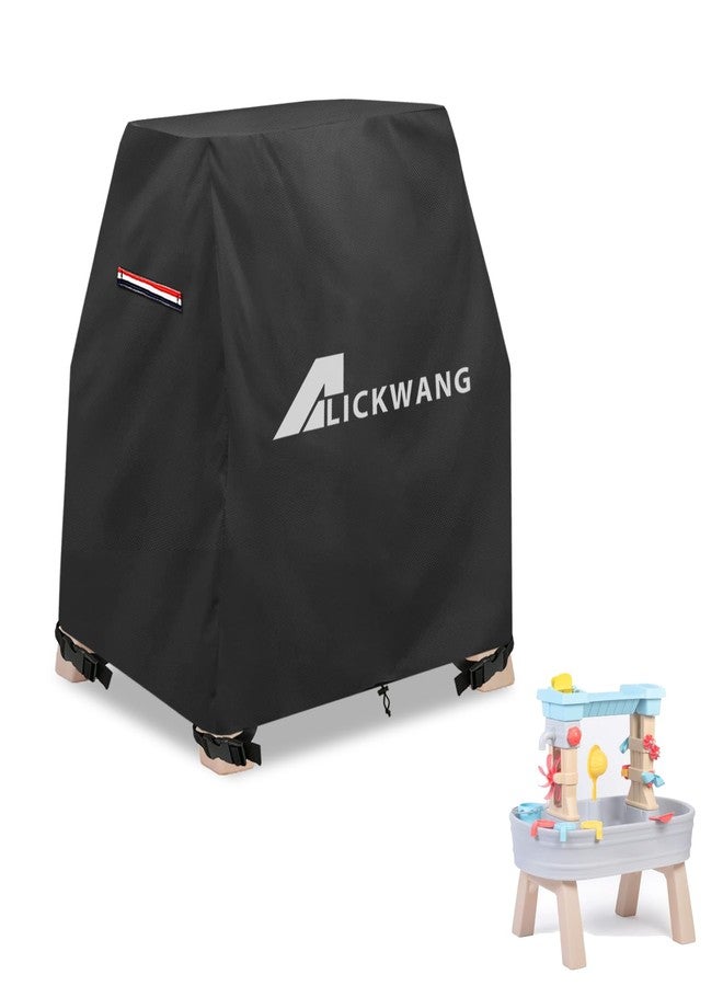 Alickwang Kids Water Table Cover for Step2 Rain Showers & Flow Water Table,Outdoor Waterproof Dustproof Anti-UV Kids Water Play Table Cover,black,Cover Only. - Image 1