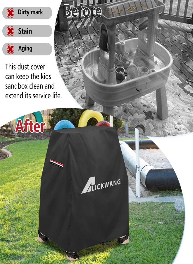 Alickwang Kids Water Table Cover for Step2 Rain Showers & Flow Water Table,Outdoor Waterproof Dustproof Anti-UV Kids Water Play Table Cover,black,Cover Only. - Image 4