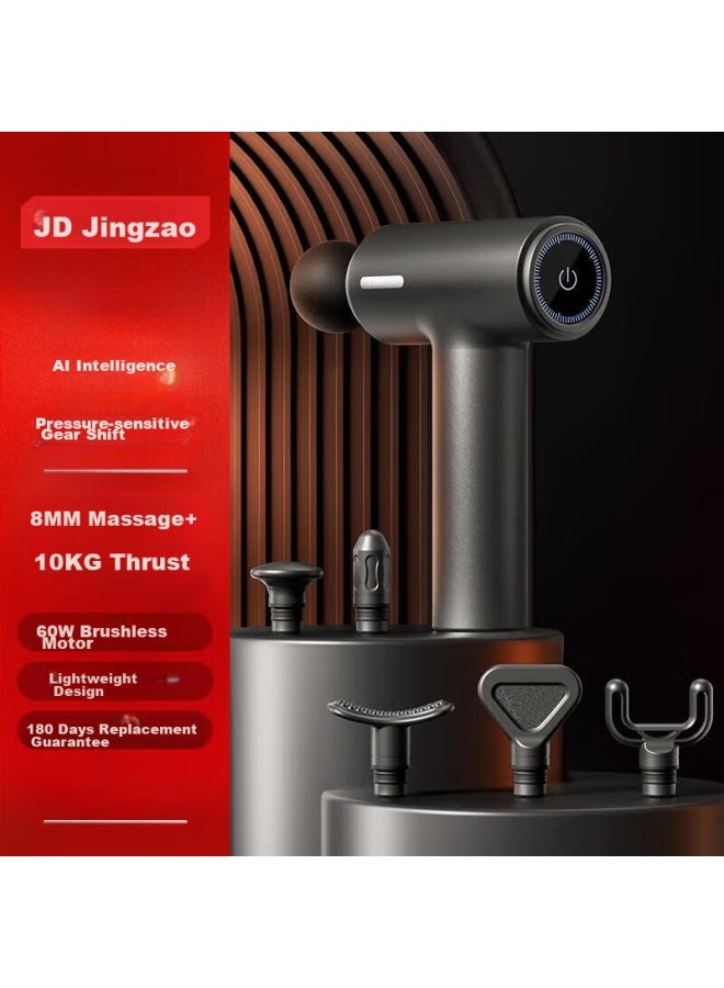 JD.com Jd Jingzao Sports مسدس التدليك الرياضي J7 Pro Professional مسدس اللفافة مدلك الكتف والرقبة العمود الفقري العنقي الكتف الرقبة الخصر استرخاء العضلات العميق مدلك الساق، هدية للرجال هدية عيد ميلاد للنساء - Image 1