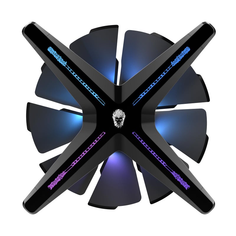 ALSEYE مروحة كمبيوتر ALSEYE X12 ARGB PWM - أداء عالي وصمت في التشغيل 120 مم RGB لتبريد وحدة المعالجة المركزية (أسود، شفرة قياسية) - Image 1