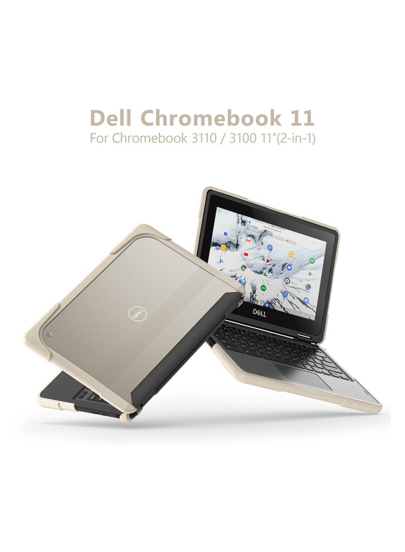 Case for Dell Chromebook 11.6-inch (3100/3110) Touchscreen 2-in-1, Corner Protection Heavy Duty Rugged Bumper Shockproof Plastic Hard Case - Image 2