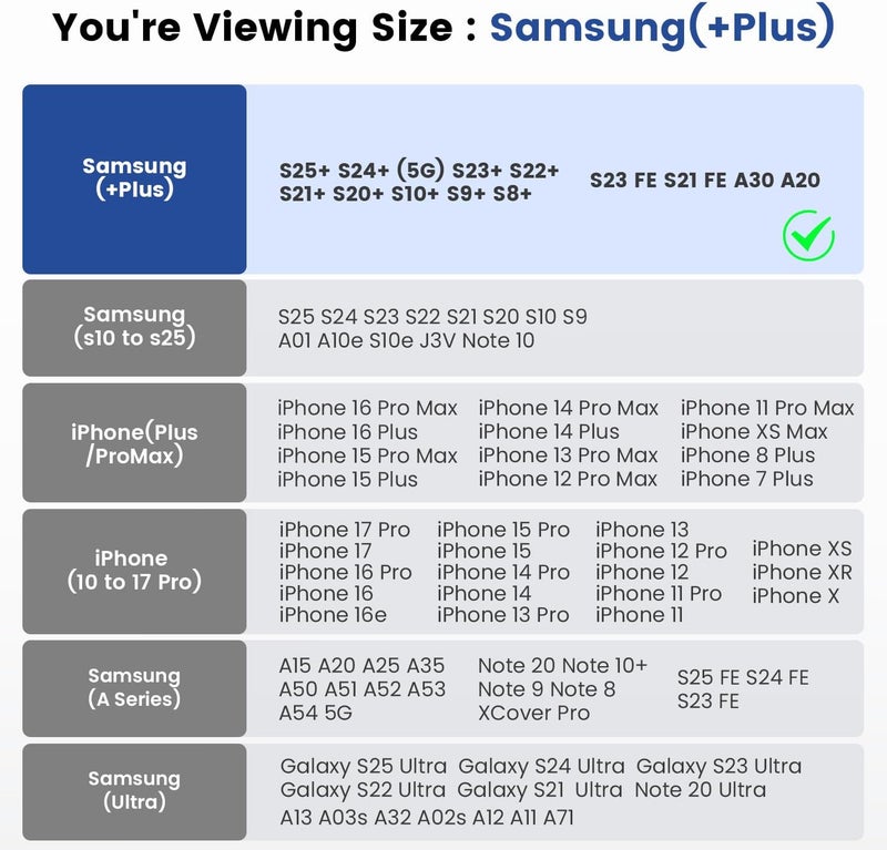DeBin Case for Samsung Galaxy S25+ Plus, 5G S24+ S23+, S22+, S21+, S20+ S10+ S8+ S9+, S23 FE, S21 FE, A20, A30, Cell Phone Belt Holster Clip Carrying Pouch Holder Cover (Fits Otterbox Commuter) Black - Image 2