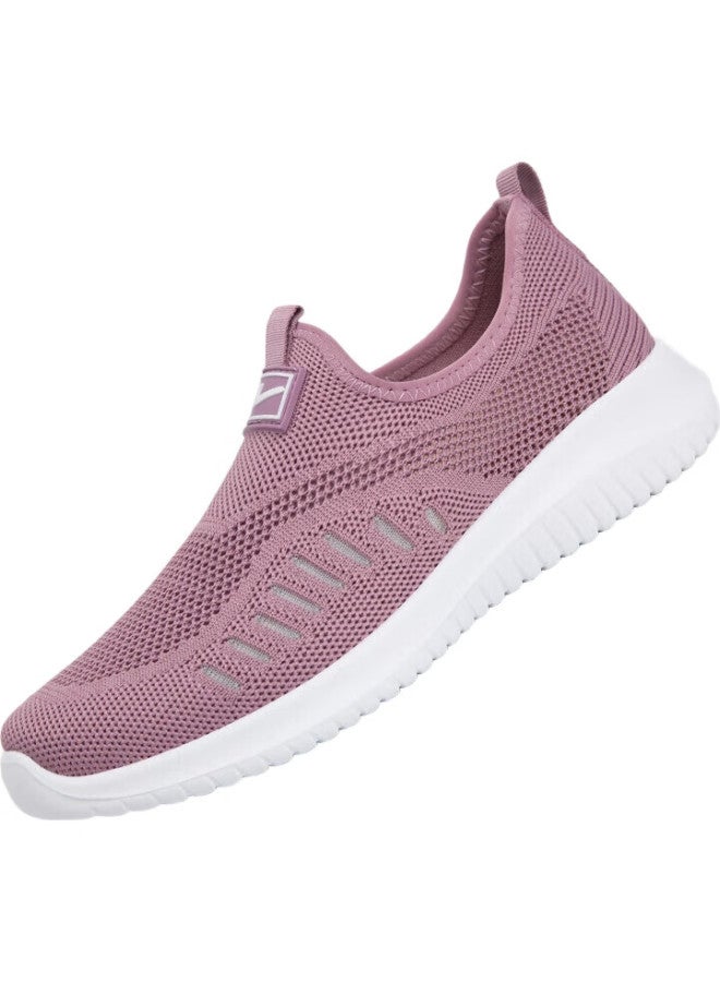 Warrior Official Mom Shoes, Summer Women'S Slip-On Shoes, Elderly Shoes, Soft-Soled Walking Shoes, Sports Casual Shoes, Purple, Size 36 - Image 2