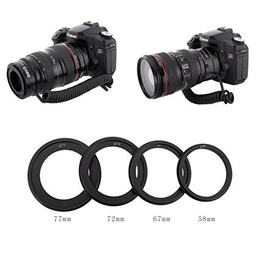 Meike Automatic AF Auto Focus Multifunctional E-Macro Extension Tube MK-C-UP Macro & Reverse Mount On Lens with 58mm 67mm 72mm 77mm Adapter Rings for Canon EF/EF-S Mount Lenses - Image 4