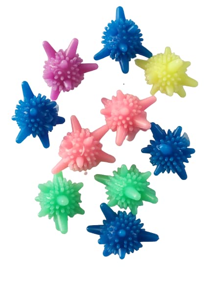 DEE SONS TangleFree laundry Scrubbing Balls AntiWrap Protection Washing Clothes Reusable Dryer Ball 10 PC Multicolor Soft plastic - Image 1