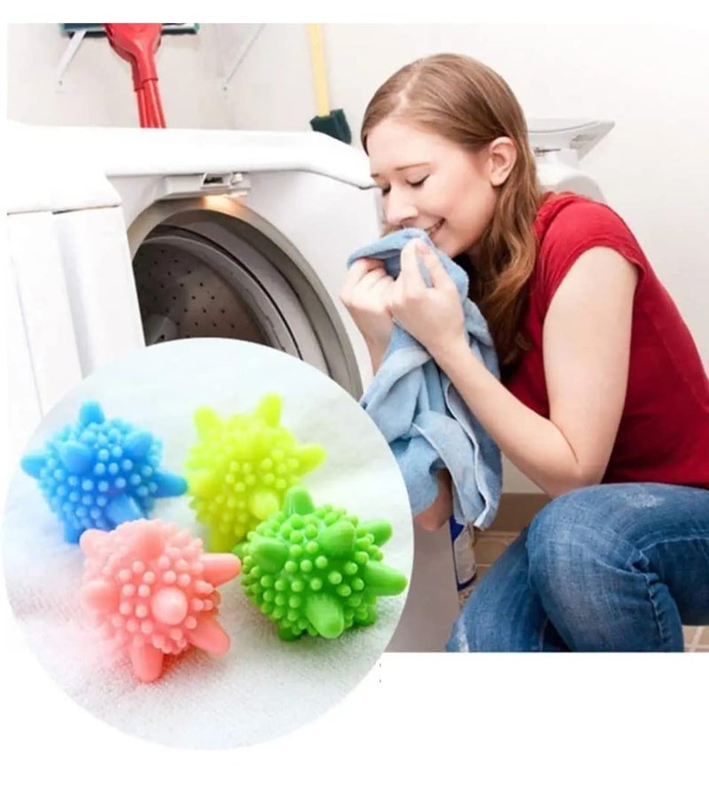 DEE SONS TangleFree laundry Scrubbing Balls AntiWrap Protection Washing Clothes Reusable Dryer Ball 10 PC Multicolor Soft plastic - Image 5