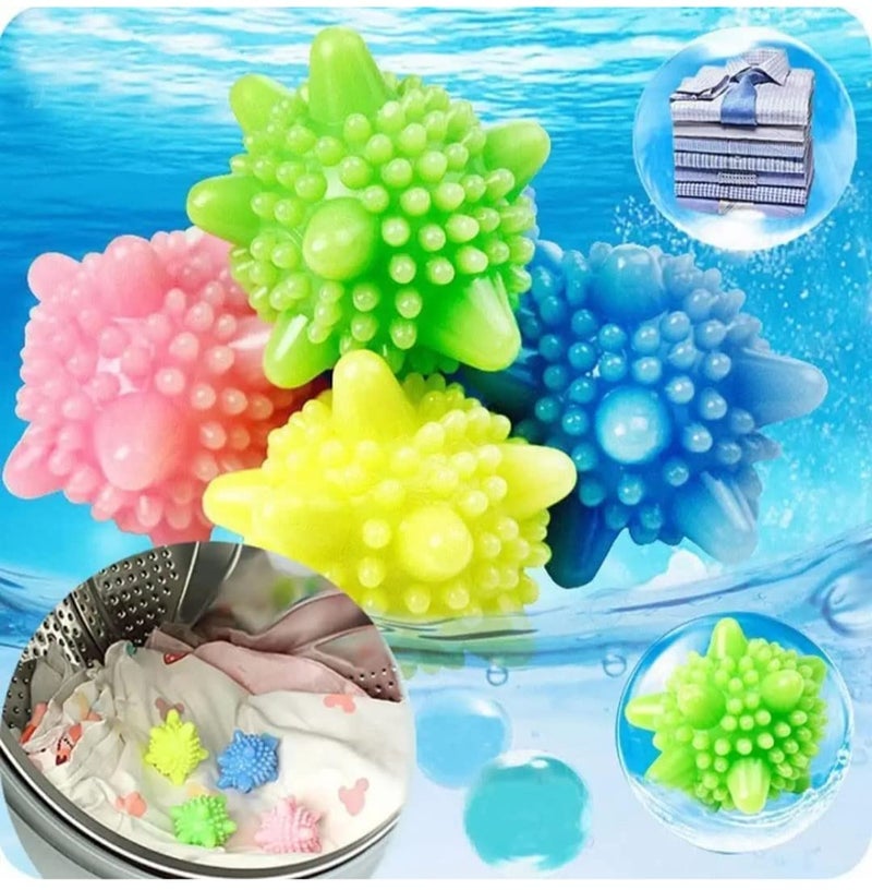 DEE SONS TangleFree laundry Scrubbing Balls AntiWrap Protection Washing Clothes Reusable Dryer Ball 10 PC Multicolor Soft plastic - Image 3