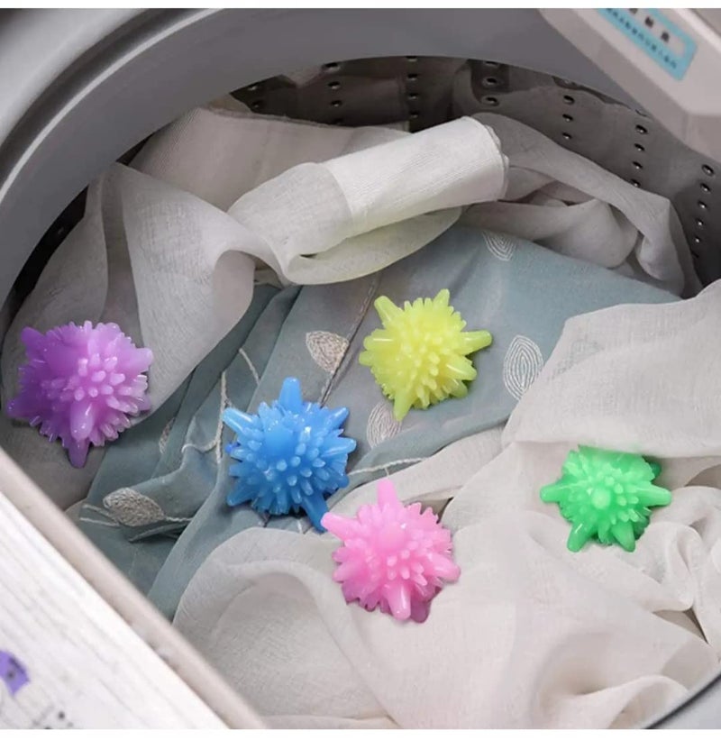 DEE SONS TangleFree laundry Scrubbing Balls AntiWrap Protection Washing Clothes Reusable Dryer Ball 10 PC Multicolor Soft plastic - Image 2