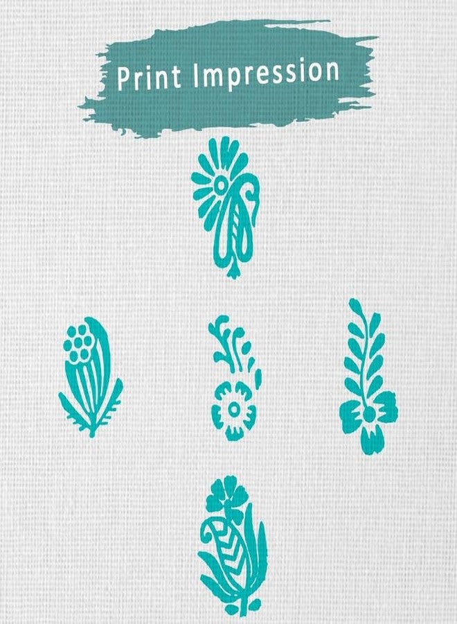 TWOGRAMS Wooden Printing Stamps - Wooden Blocks for Block Printing Stamp for Saree Border Dresses Craft Card Making Scrapbook Clay Pottery | Set of 5 | TwoGrams - Image 3