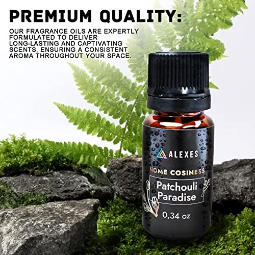 ALEXES Scented Oil Gift Set - Proffesional Fragrance Oils 6 Pack 10ml - Apple Cinnamon, Turkish Coffee, Patchouli Paradise, Soft Leather, Cinnamon, Green Tea Tonic - Image 2