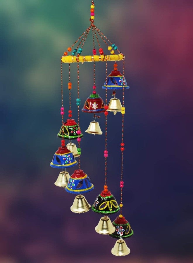 JH Gallery Plastic Handcrafted Rajasthani Door/Wall Hanging Decorative Showpiece/Wall Hanging/Home Decor/Home Furnishing/Diwali Gift/Corporate Gift (J Bells Pack Of 1, Multicolor), Multi Color - Image 5