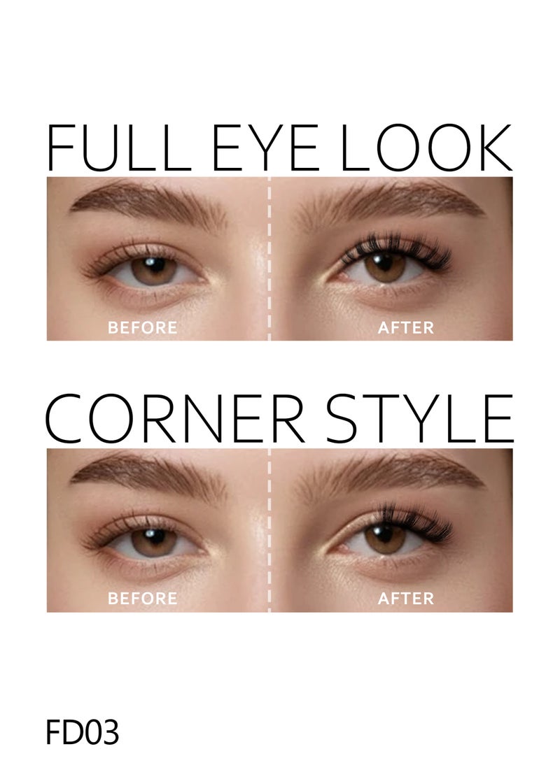 أوه! لالاش 30 قطعة من مجموعات الرموش، وصلات رموش ذاتية اللصق مسبقة اللصق DIY فردية للسيدات - Image 5