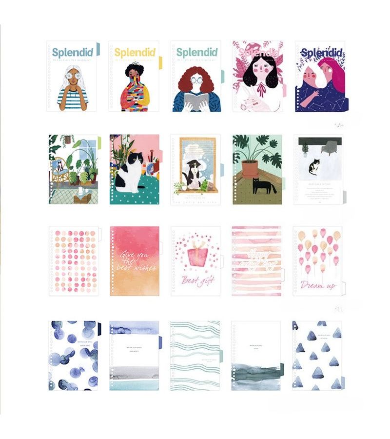 A5 Plant Themed Frosted Divider Sheets 5 Per Pack For Binder Office Supplies - Image 3