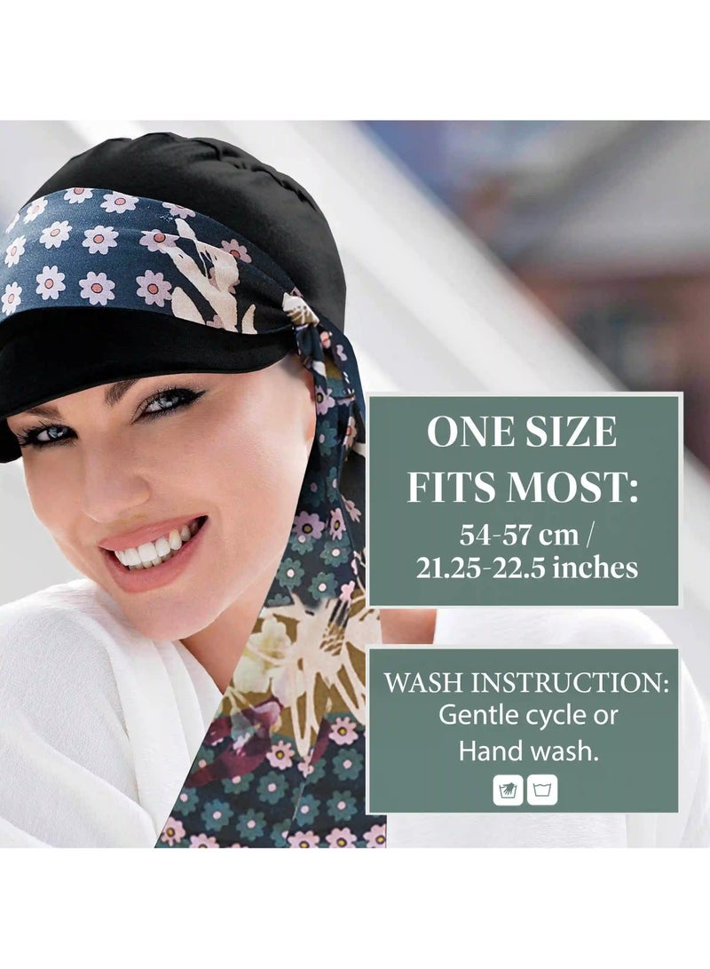 Rung Katia Plus Black Blush Fiori with UPF 50+ Sun Protection Hat for Women - Image 4