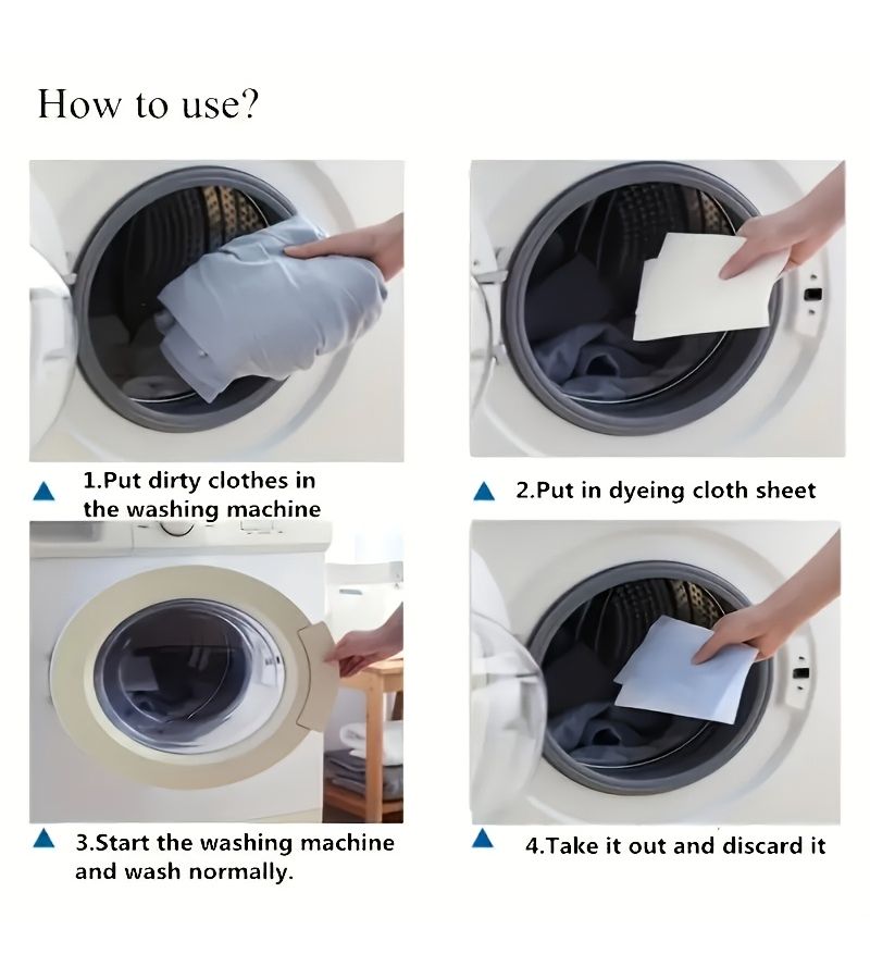Color Protecting Washer Tablets 30 Pieces Prevents Color Transfer Absorbs Dye Ideal for Delicate Fabrics - Image 4