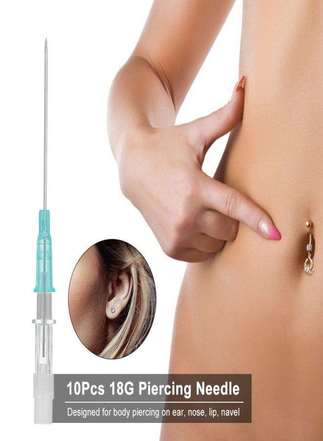 10Pcs 18G Disposable Piercing Needle Stainless Steel Sterile Body Piercing Needles Tattoo Accessories Ear Nose Piercing Needles - Image 5